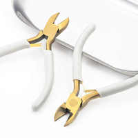 Pince à bec effilé rose de 4,5 pouces, pince à bec rond, pince diagonale, ensemble de trois pièces en blister, mini-pince à bijoux