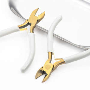 4.5-inch pink Needle Nose Round Nose Diagonal Pliers Three-piece Blister <b>case</b> Mini Jewelry Pliers <b>Tool</b> - Product Image 3