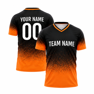 Wholesale Custom Sublimation <b>Football</b> <b>Shirt</b> V-Neck Gradient Design Team Soccer Jersey Short Quick Dry Breathable Sportswear - Product Image 5