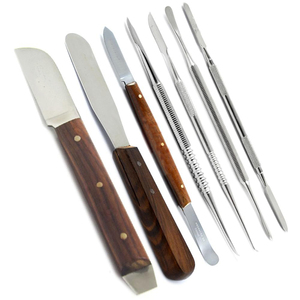 Espátulas de alginato para yeso dental, cuencos mezcladores, herramientas de modelado de cera, herramientas de tallado para laboratorio, con certificación CE ISO, agarre ergonómico manual, acero inoxidable - Product Image 4