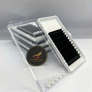 Extensions de cils en volume noir mat effet cachemire, cils individuels en velours 8-16mm, plateau professionnel pour extensions de cils - Product Image 1