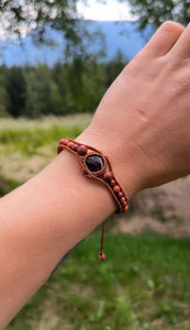 Handcrafted Moonstone Macrame <b>Bracelet</b> Green Cord Natural Gemstone <b>Adjustable</b> Boho Beaded Jewelry for Women Gift - Product Image 4