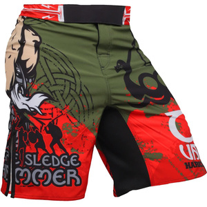 Custom athletic OEM Unisex MMA Shorts Jiu Jitsu Martial Arts Sublimation Four Way Stretch Polyester <b>Knee</b> Length Mid Waist Quick - Product Image 1