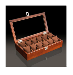 Boîte à montre en bois massif, bois d'acacia, boîte à bijoux rectangulaire, boîte cadeau polyvalente, boîte à montre simple en bois avec un design classique - Product Image 4