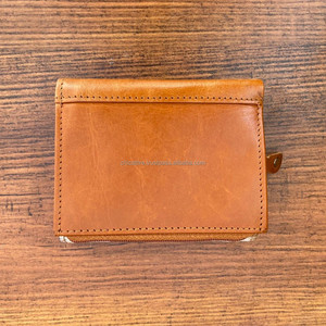 Portefeuille court en cuir de vachette pour femmes Porte-monnaie pour femmes Porte-cartes de crédit Petit portefeuille en cuir véritable Pochette à trois volets pour femmes - Product Image 5