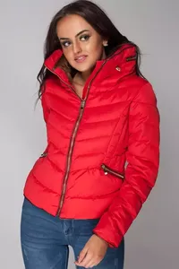 Veste matelassée à capuche imperméable noire pour l'hiver, avec logo personnalisé, pour hommes et femmes, style décontracté, longueur courte - Product Image 3