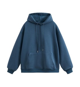 Sudadera con Capucha Azul Personalizada para Hombre, Corte Holgado, Felpa, Venta al Por Mayor, Ropa Casual Urbana, Suministro al Por Mayor B2B, EE. UU., UE, Reino Unido - Product Image 6