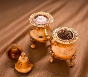 Handcrafted Metal Spice <b>Jar</b> Set Vintage Airtight <b>Kitchen</b> <b>Storage</b> With Metal Lids Round Design <b>For</b> Seasoning Preservation - Product Image 2