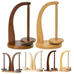 Soporte Redondo Portátil Ecológico de Madera para Hilos, Soporte de Moda con Doble Eje para Hilar, Tejer y Ganchillo - Product Image 3