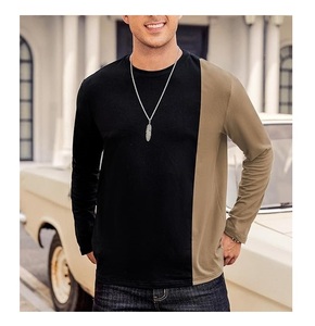 New Collection Men's Plus Size Sweatshirt Long Sleeve Neck Shoulder Slope Solid Color 100% Waterproof Cotton Comfortable - Product Image 2