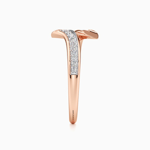 Bague moderne en diamant de laboratoire en forme de cœur ouvert pour femme, or 10K 14K 18K et argent 925 935, bijoux fins romantiques - Product Image 4