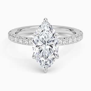 BOJ <b>Ring</b> 0114 Marquise Cut 925 <b>Silver</b> Luxe Amelie Prong Setting <b>Solitaire</b> Diamond <b>Ring</b> 2ct D Color VVS1 Moissanite GRA Certified - Product Image 1
