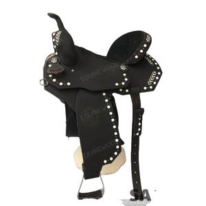 Selle de spectacle western personnalisable haut de gamme, fabriquée à la main en cuir véritable, légère et confortable pour la pratique du rodéo et de l'équitation - Product Image 1