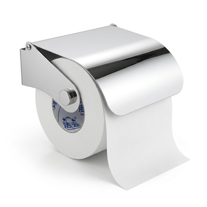 Stainless Steel Wall Mounted <b>Toilet</b> <b>Paper</b> <b>Holder</b> with Cover Modern Bathroom Tissue Roll Dispenser <b>Toilet</b> Roll <b>Holder</b> use - Product Image 1