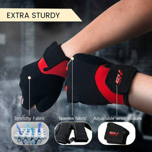 <b>Half</b> Finger Men's Fitness Gloves Non <b>Slip</b> Silicon Padded Innovative Modern Design Gym Cross Fit Training Wholesale Price Gloves - Product Image 3