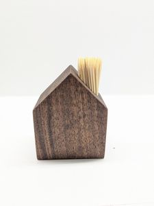 Boîte de rangement pour cure-dents en bois de luxe, élégante et décorative, pour la maison, le café, la cuisine, la table à manger - Product Image 1