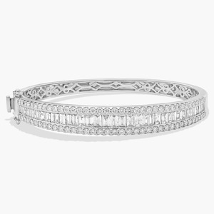 Pulsera de Plata 925 con Diamantes de Moissanita para Mujer, Estilo Streetwear, Pulsera Cubana con Incrustaciones de Diamantes de Moissanita - Product Image 3