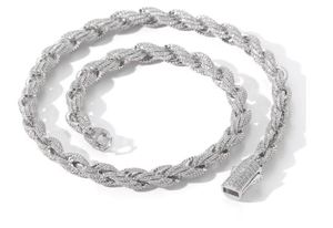 18K Gold Plated <b>Iced</b> <b>Out</b> Twist <b>Chain</b> Necklace Zircon Inlay Hip Hop Link for Men Women Daily Party Wear Gift - Product Image 3