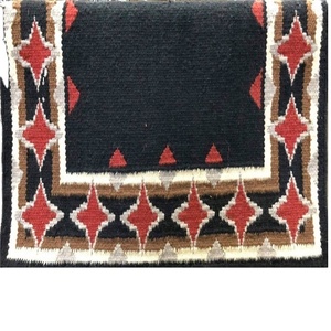 Tapis de selle occidental en tissu indien, doublure en polycoton pailleté, coussin d'exposition Ranch, logo de couleur personnalisé de marque pour l'équitation - Product Image 1