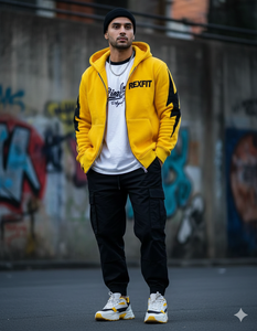 Sweats à capuche oversize streetwear de haute qualité en coton French Terry 500 GSM avec broderie effet vieilli – Fabricant leader de sweats à capuche zippés - Product Image 2