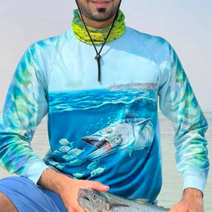 Camisetas de Pesca de Manga Larga para Hombre, 2026, Nuevas, Personalizadas, Vintage, Antibacterianas, Transpirables, de Secado Rápido, 50% Poliéster - Product Image 3