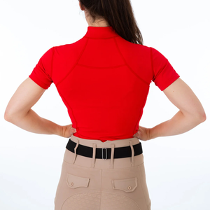 Chemise d'équitation à manches longues en tissu extensible de haute qualité OEM, chemise de compétition équestre noire, couche de base OEM - Product Image 2