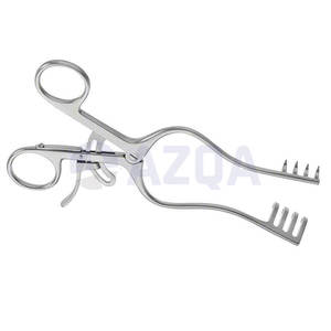 Retractor de heridas ortopédico quirúrgico Norfolk Norwich de 8.34 pulgadas (220 mm) con dientes insondables 4x5, autorretenible, con trinquete, de acero inoxidable - Product Image 2