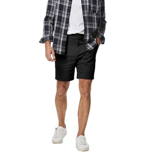 Shorts chino pour homme, coupe classique, été, extensible, taille en coton sergé, décontracté, logo personnalisé, vente en gros, directement de l'usine - Product Image 1