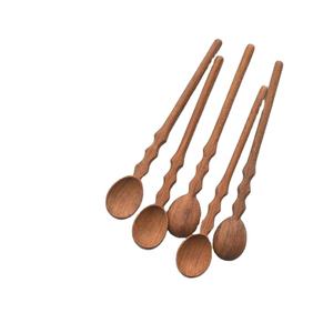 Cuchara de Madera de Acacia Pulida y Creativa con Mango Largo, Mini Cuchara para Sales de Baño, Dulces, Especias, Té, Miel, Café - Product Image 1