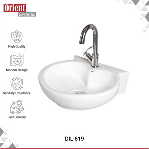 Lavabo de Pared de Cerámica Blanca de Excelente Calidad, Certificado ISO y CE, para Uso en Hogares y Villas, en Venta - Product Image 2