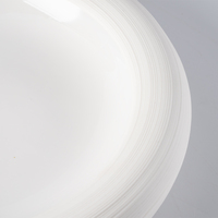 Ensemble de vaisselle de table en porcelaine de haute qualité YAYU, design circulaire, assiettes à salade, à fruits, à soupe, en céramique blanche mate pour restaurant