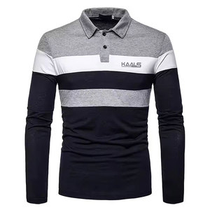 T-shirts à manches longues pour hommes, en toile unie, coupe ajustée décontractée, tissu confortable pour le bureau, usage quotidien, style toutes saisons - Product Image 1