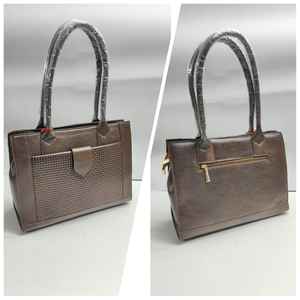 Bolso de Hombro de Cuero Genuino Simple y Moderno para Mujer, con Cadenas, Gran Capacidad, Diseño Funcional para Oficina, Viajes y Compras en India - Product Image 3