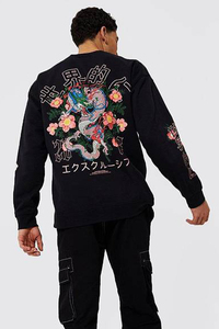 <b>Custom</b> Screen Printed Men's Sweatshirt Personalized Long Sleeve Streetwear OEM Casual Wear <b>Custom</b> Design Apparel Top Clothing - Product Image 3