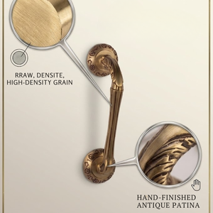 มือจับประตูทองเหลืองดีไซน์ซีเรียส |   อุปกรณ์ตกแต่งประตูโค้งหรูหราทันสมัยสำหรับโรงแรมและประตูภายใน - Product Image 3