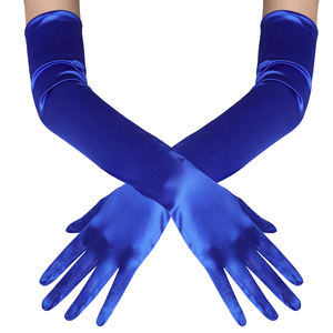 Gants longs de soirée pour femmes, multicolores, avec logo personnalisé, mitaines à doigts complets, élégants, décontractés et confortables pour mariée et mariage - Product Image 1