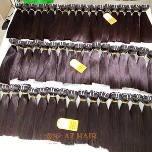 100% gros russe Remy Double dessiné Extensions de cheveux humains brut vietnamien os faisceaux droits - Product Image 1