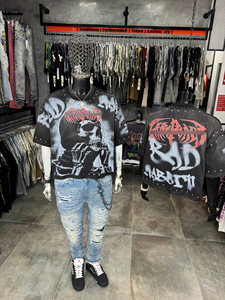 Camiseta Gráfica Personalizada de Manga Corta Lisa para Hombre, Estilo Holgado, Impresión DTG, Camisetas con Diseños Emocionales al por Mayor - Product Image 4