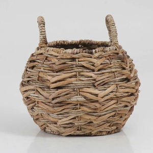 Cesta redonda clásica de jacinto de agua, cesta de almacenamiento hecha a mano, venta al por mayor, ecológica, hecha en Vietnam - Product Image 1