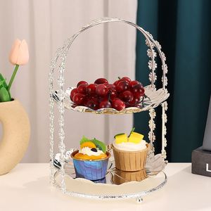 Support à gâteau multi-niveaux en acier inoxydable de style européen, présentoir à desserts et pâtisseries pour la maison et la cuisine - Product Image 2