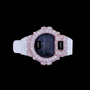 Indian Manufactured Elegant Moissanite Diamond Watch for Women Shiny Stone Bracelet Style <b>Wristwatch</b> Available In Bulk Quantity - Product Image 2