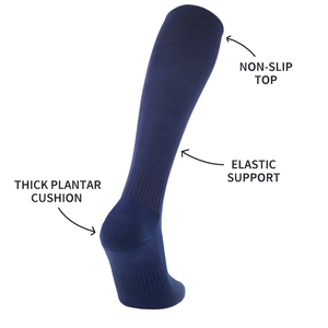 Chaussettes antidérapantes de bonne qualité pour hommes, couleur bleu marine, vêtements de sport, soutien élastique, chaussettes de course, d'entraînement et de cyclisme, unisexes - Product Image 4