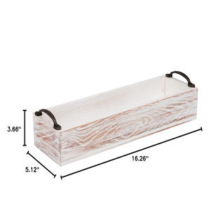 Bandeja de madera de pino hecha a mano multiusos, bandeja decorativa de madera para servir con asas, bandeja de cama elegante y organizador de condimentos para el hogar - Product Image 3
