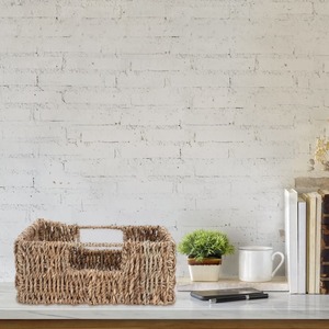 <b>Square</b> seagrass <b>basket</b> with attached handle Handmade Storage <b>Basket</b> Wholesale eco-friendly Made Viet Nam - Product Image 4