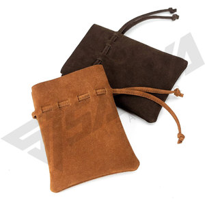 Custom Embossed Luxury PU Leather & leather <b>Drawstring</b> <b>Pouch</b> Bag for Glasses Dice Camera Watch & Jewellery custom Material - Product Image 6