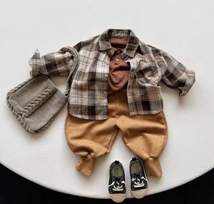 Chemises décontractées pour garçons, chemises polo imprimées à manches longues pour le printemps, tissu tricoté 100% coton - Product Image 5