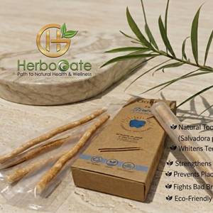 Premium Herbal Miswak Sticks Pack of Five with Wooden Holder Natural Teeth Cleaner for <b>Gum</b> Care and Fresh Breath - Product Image 5