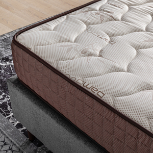 Matelas hybride haut de gamme pleine grandeur avec ressorts ensachés, latex et tissu tricoté matelassé – Idéal pour les hôtels et les chambres - Product Image 2