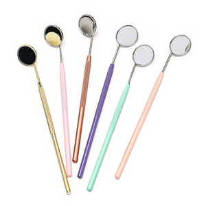 Miroir de poche multifonctionnel en acier inoxydable tendance, petit miroir de contrôle pour les cils et les extensions de cils - Product Image 2