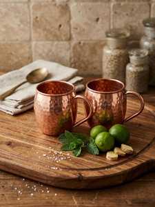 Mug à Moscow Mule en cuivre martelé fait main, Mug à bière en cuivre pur, Mug à Moscow Mule vintage en cuivre martelé - Product Image 2
